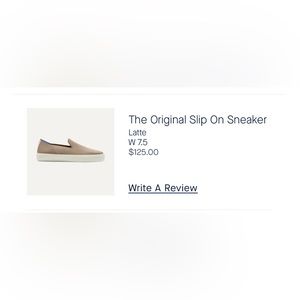 Rothy’s Original Slip On Sneaker Latte size 7.5